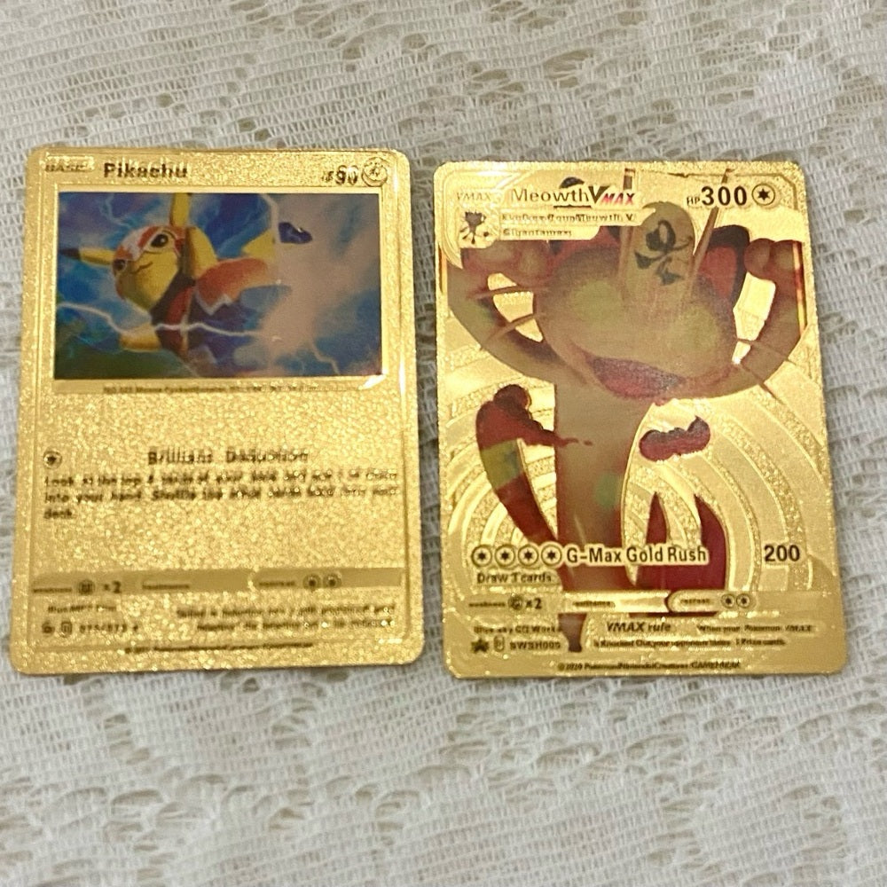 Lot NN: 12pc Lot : 2 Gold Fan Arts Cards, 5 Pokemon Cards and 5 Pokémon …