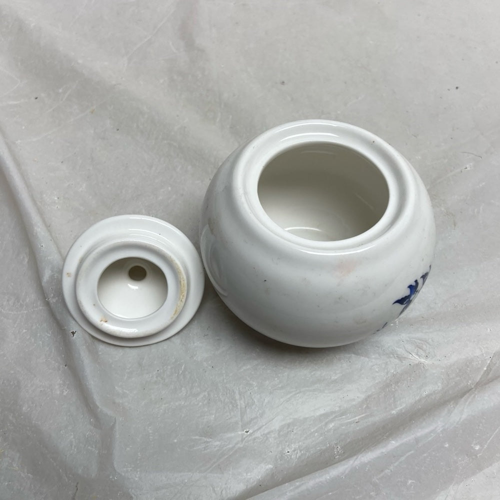 Vintage Blue Willow Ceramics, Jam, Sugar, Tea Jar