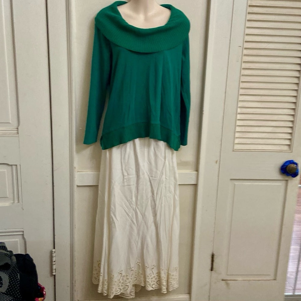 Rafaella Green Turtle Neck Sweater (M)