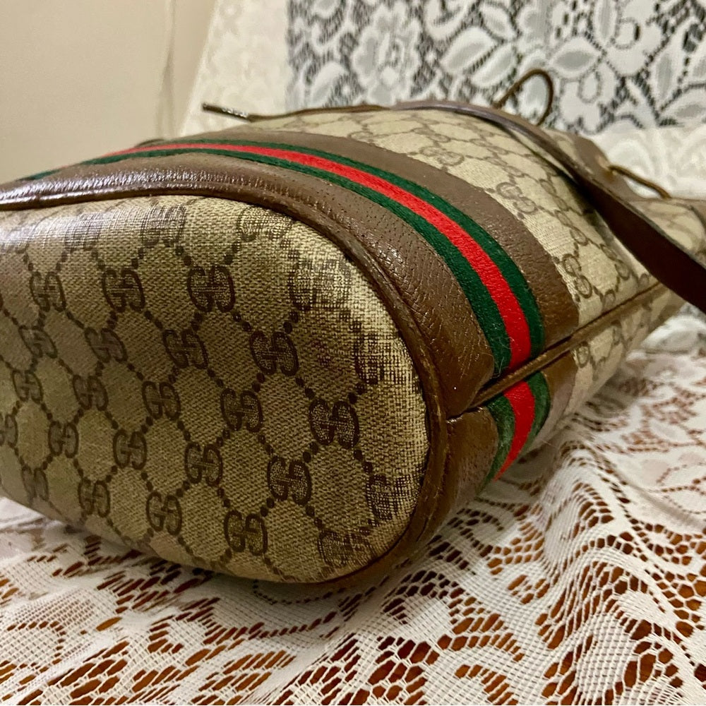 Vintage, Gucci, Sherry Line, Drawstring Shoulder Bag 12in x 11in x 4.5in