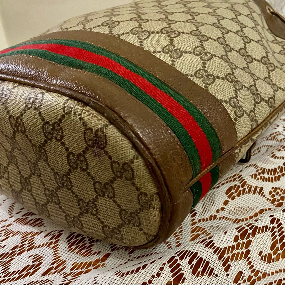 Vintage, Gucci, Sherry Line, Drawstring Shoulder Bag 12in x 11in x 4.5in