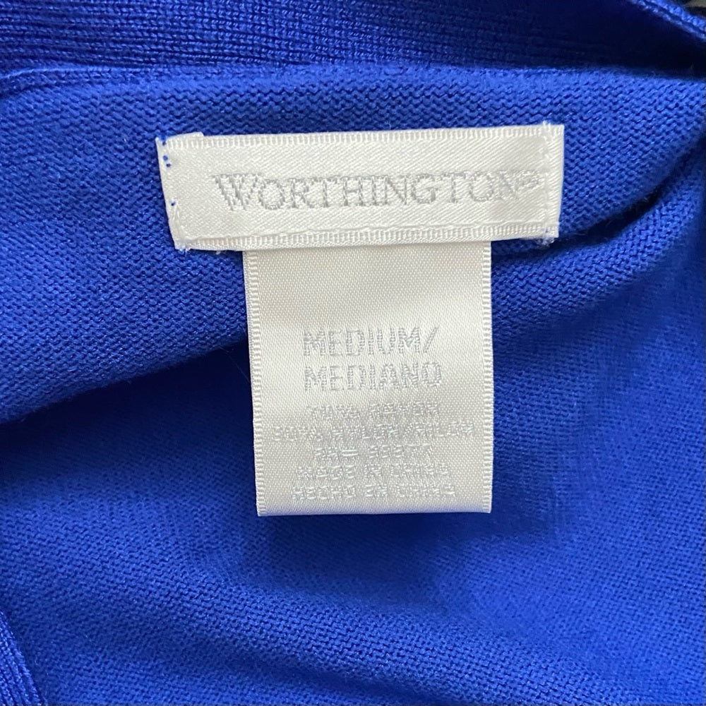 Worthington, Electric Blue Pullover Blouse (M)