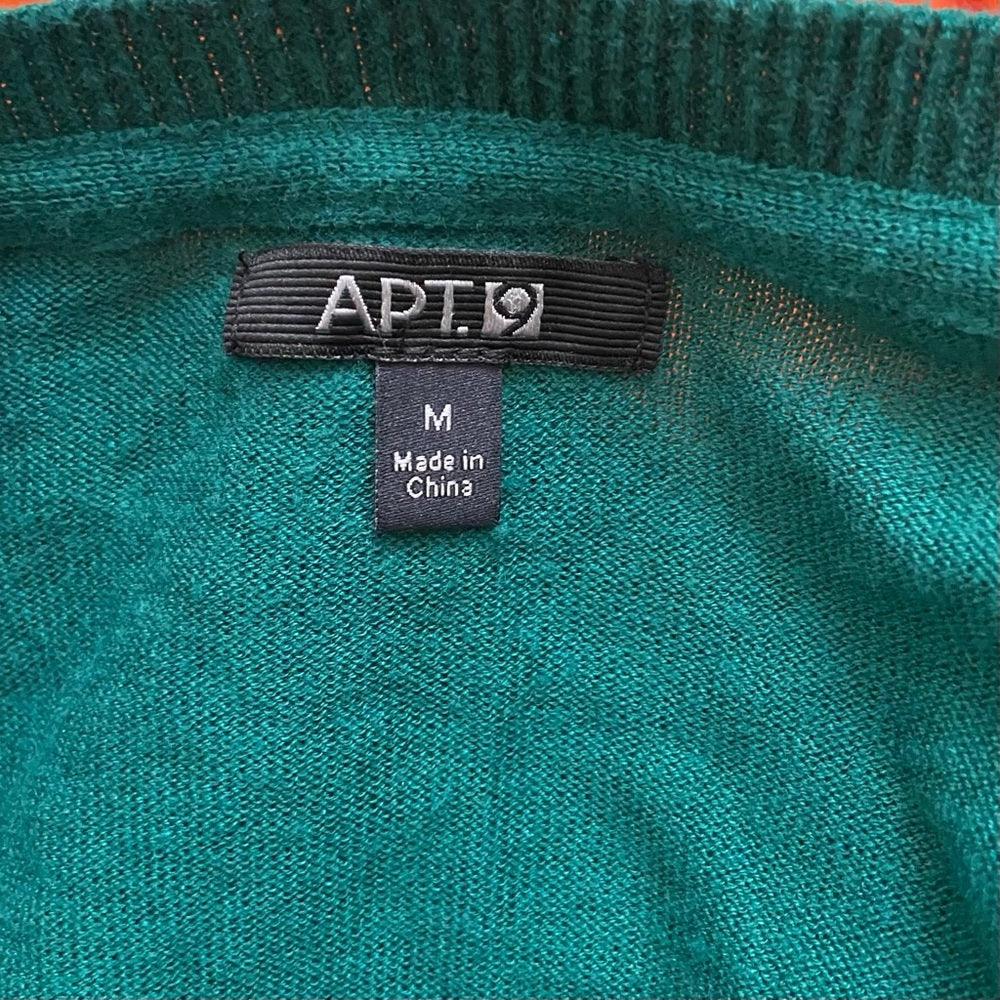 Apt. 9 Green Pullover Sweater Blouse (M)