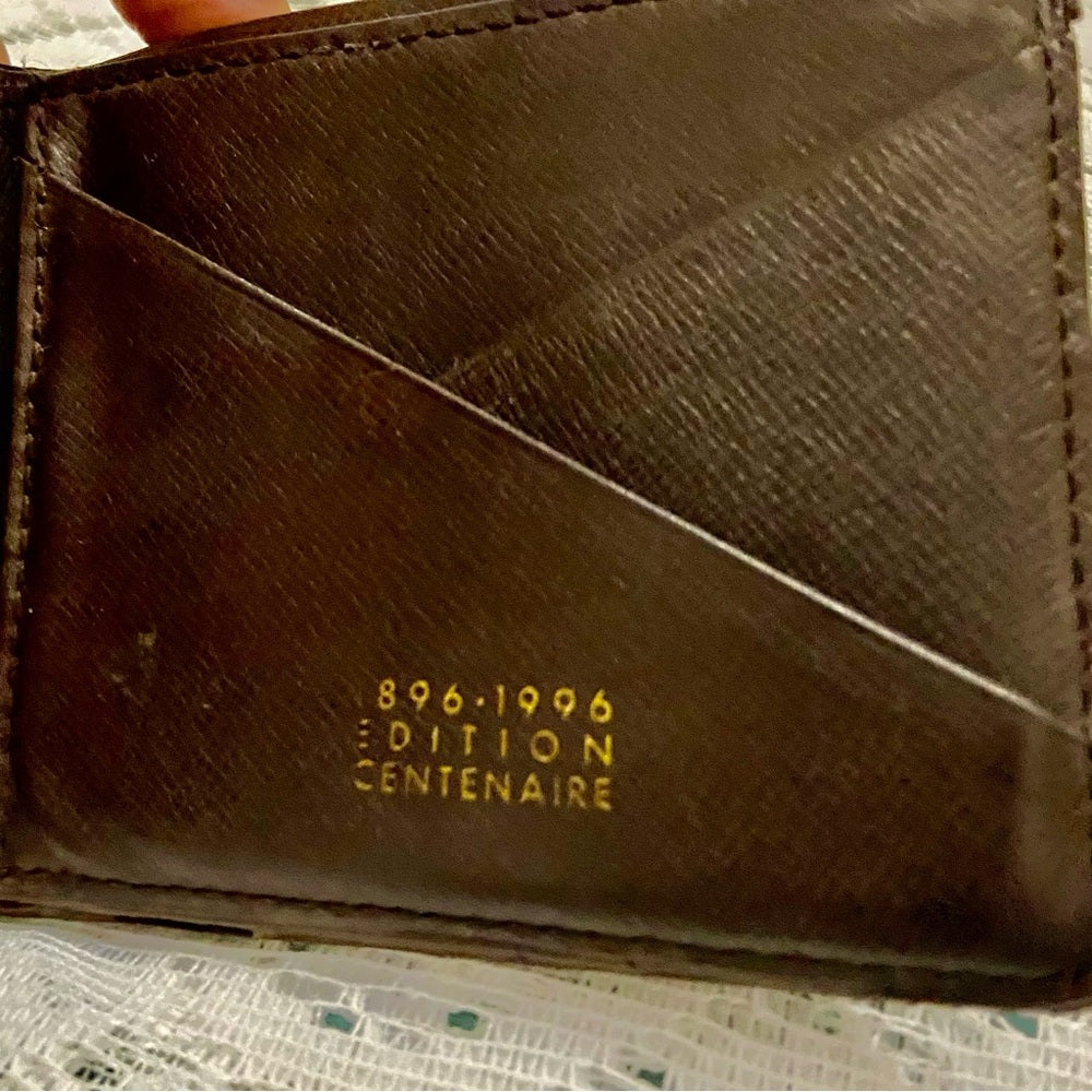 Louis Vuitton Damier Ebene Mens Credit Card Wallet 1896-1996 Edition Cen…