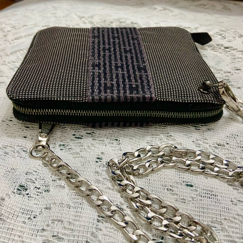 Hermes Her Line Gray Zip-Around Wallet -Agenda Day Planner Crossbody