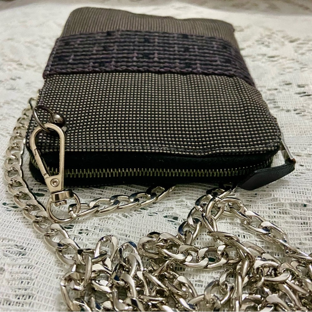 Hermes Her Line Gray Zip-Around Wallet -Agenda Day Planner Crossbody