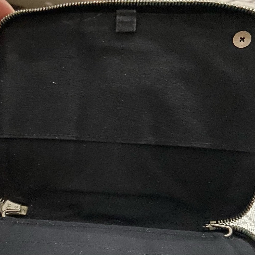 Hermes Her Line Gray Zip-Around Wallet -Agenda Day Planner Crossbody