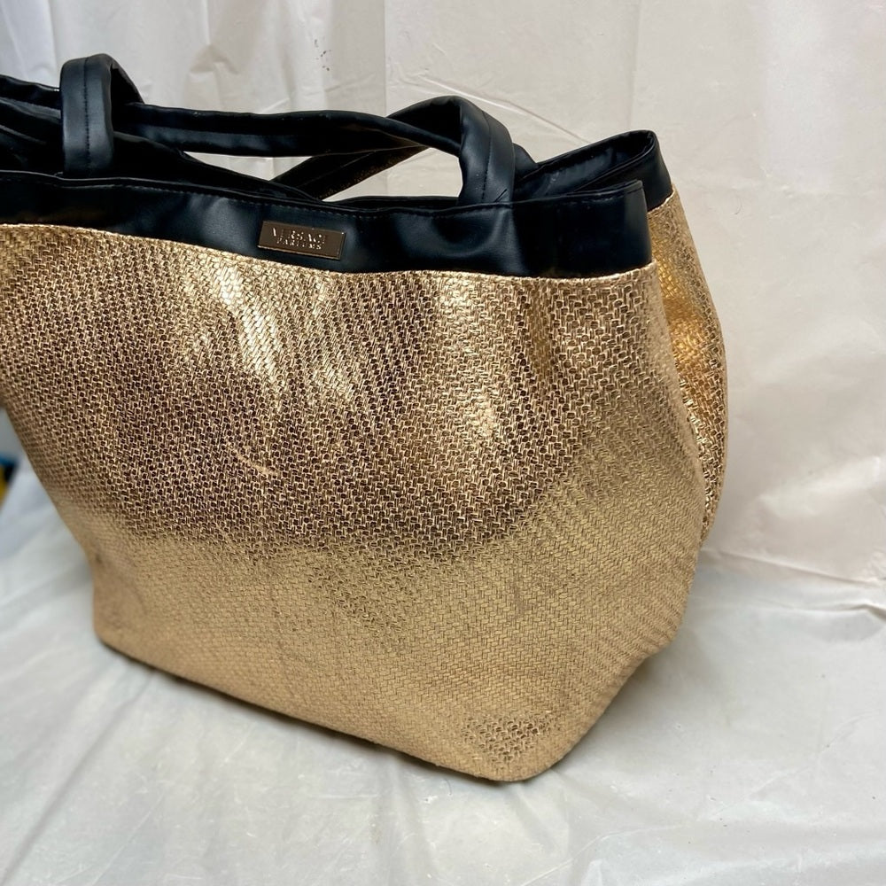 Versace, Rare, Large , Elegant Gold Hemp Tote 16in x 13in x 8.5in
