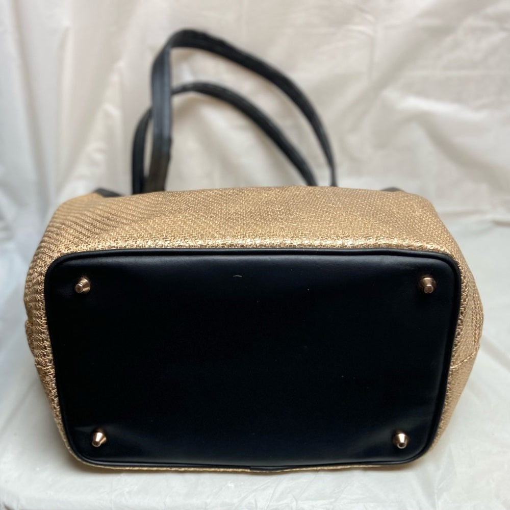 Versace, Rare, Large , Elegant Gold Hemp Tote 16in x 13in x 8.5in