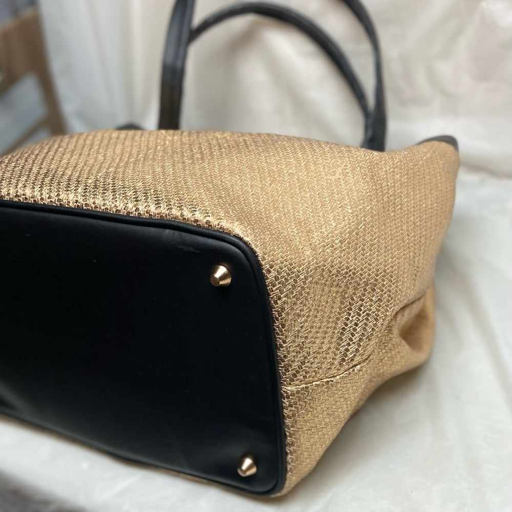 Versace, Rare, Large , Elegant Gold Hemp Tote 16in x 13in x 8.5in