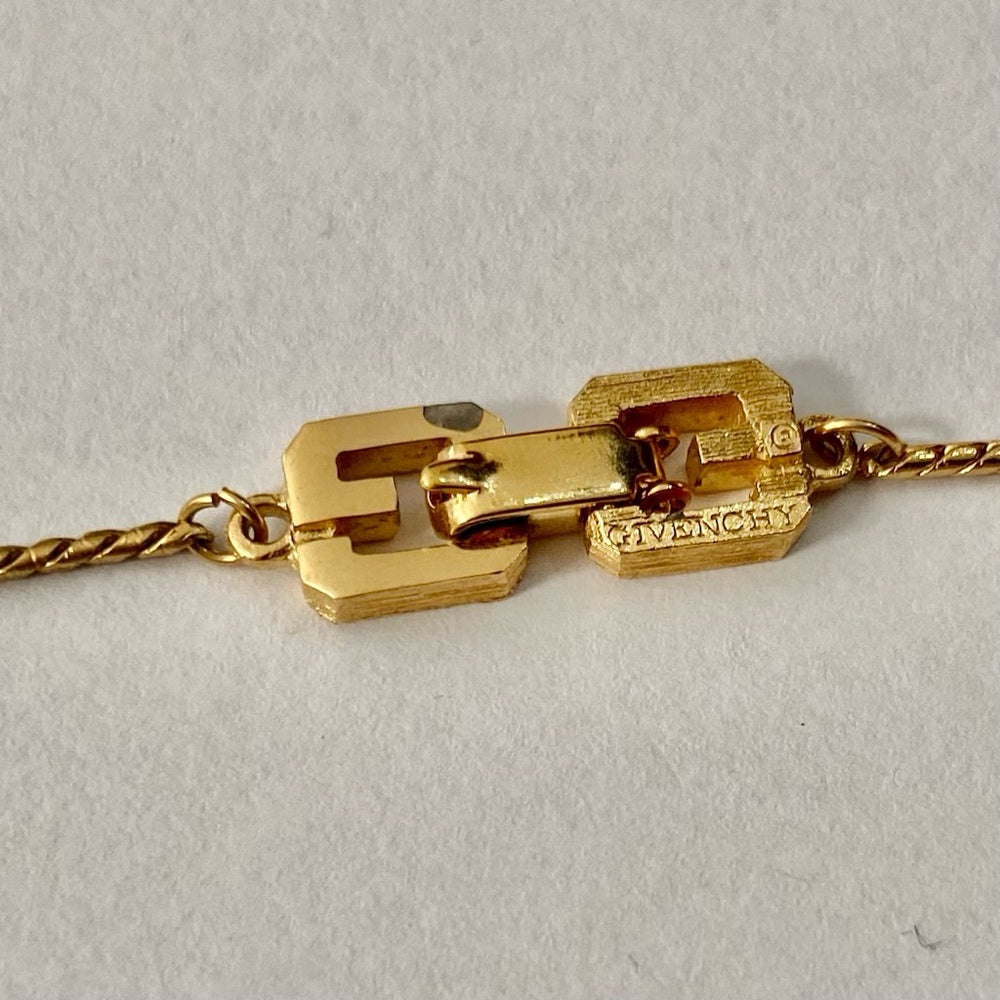 Vintage, Givenchy 1979 Paris- New York Gold Tone w/ Crystal Necklace n Earrings