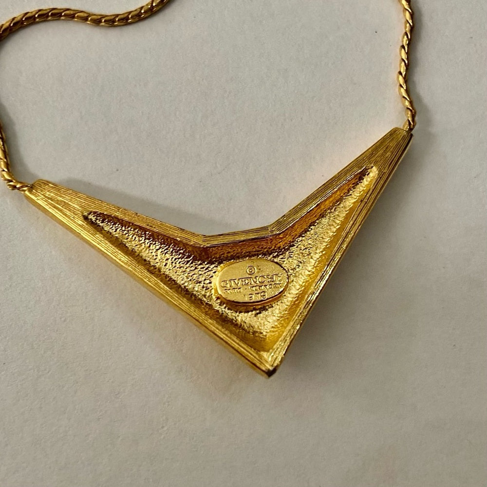 Vintage, Givenchy 1979 Paris- New York Gold Tone w/ Crystal Necklace n Earrings