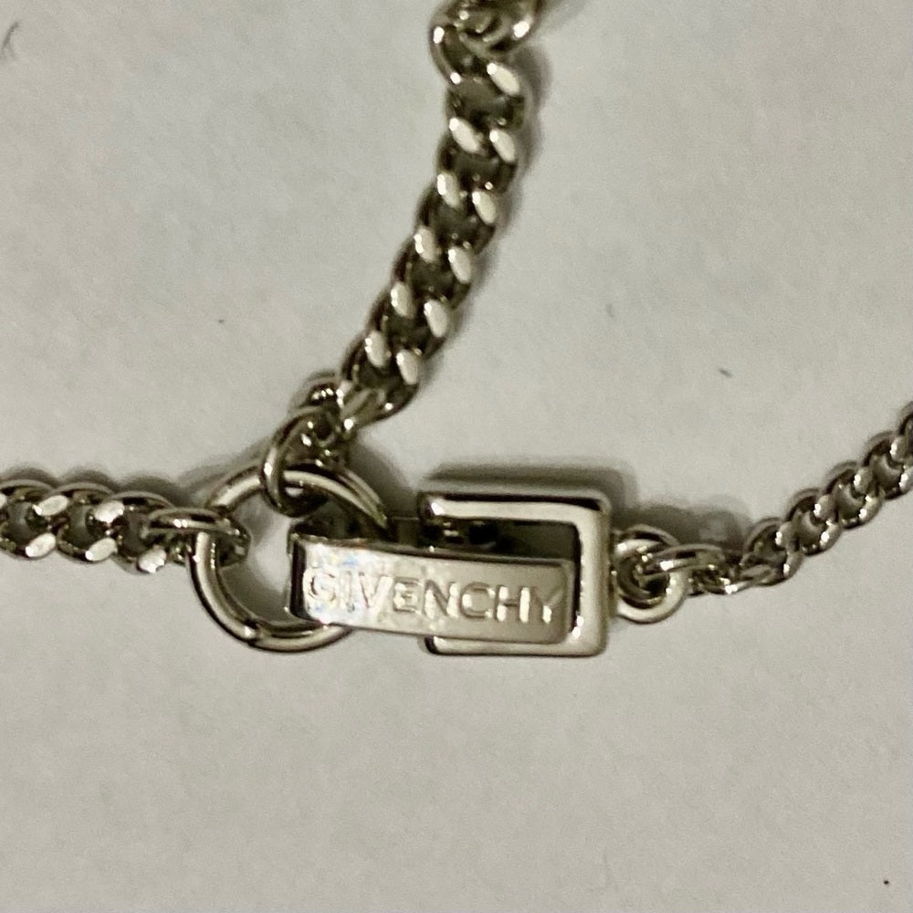 Vintage Givenchy Silver Tone Necklace-Teardrop Crystals Necklace and Earrings