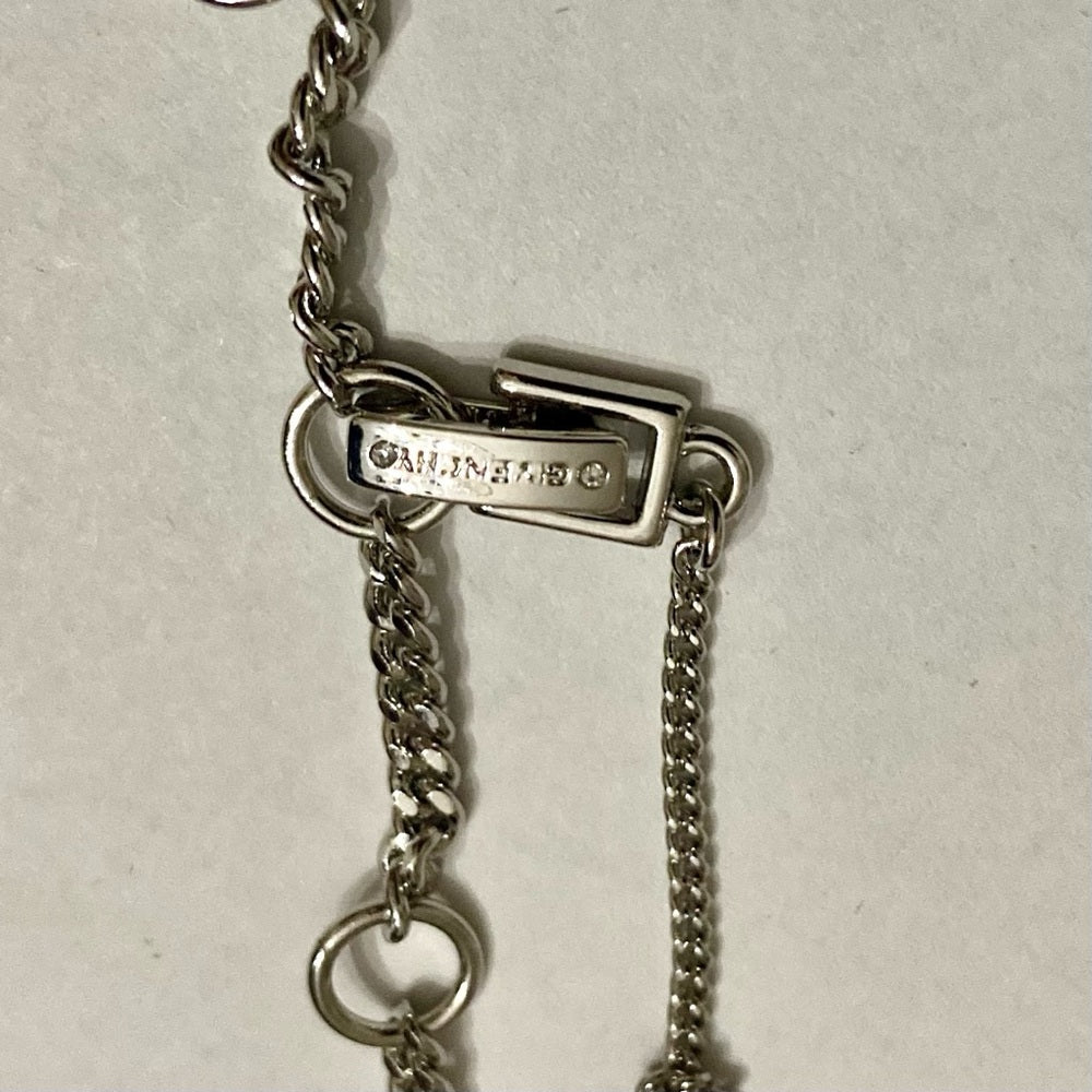 Vintage Givenchy Silver Tone Solitaire Necklace