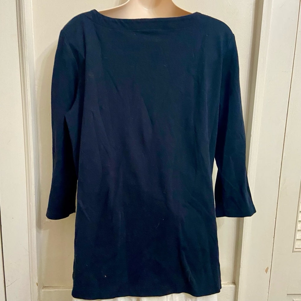 Coldwater Creek Black Pullover Blouse (L)