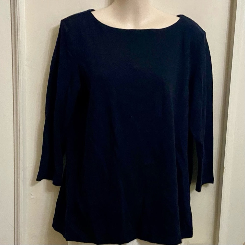 Coldwater Creek Black Pullover Blouse (L)