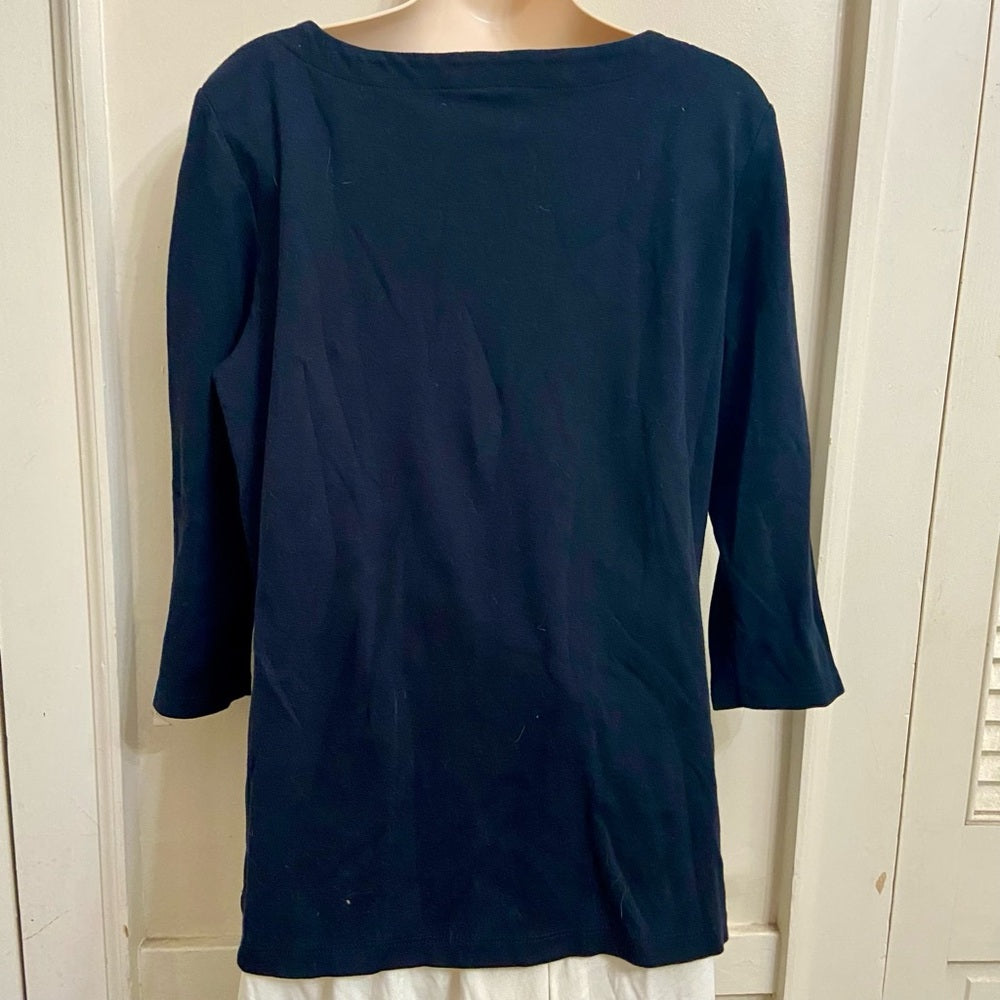 Coldwater Creek Black Pullover Blouse (L)