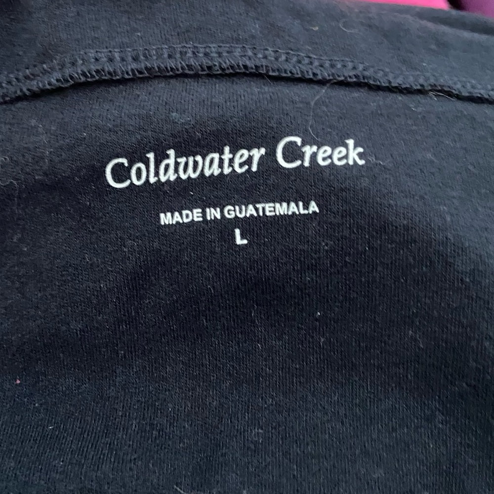 Coldwater Creek Black Pullover Blouse (L)