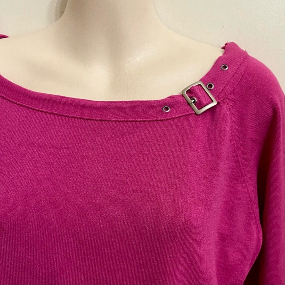 John Paul Richard Pink 3/4 Sleeves Blouse (L)
