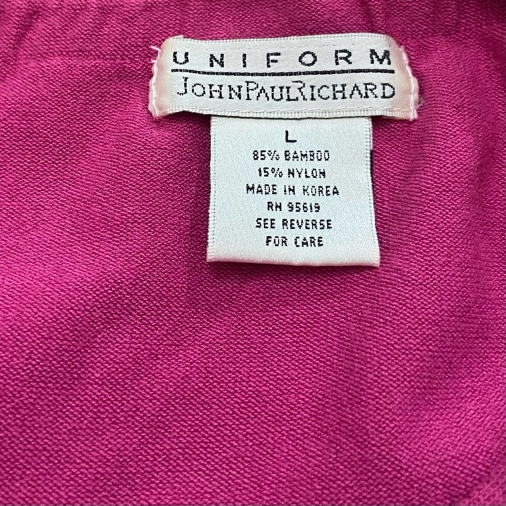 John Paul Richard Pink 3/4 Sleeves Blouse (L)