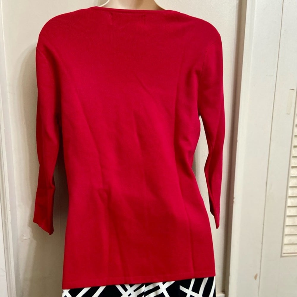 Sag Harbor Ted 3/4 Sleeves Blouse (M)
