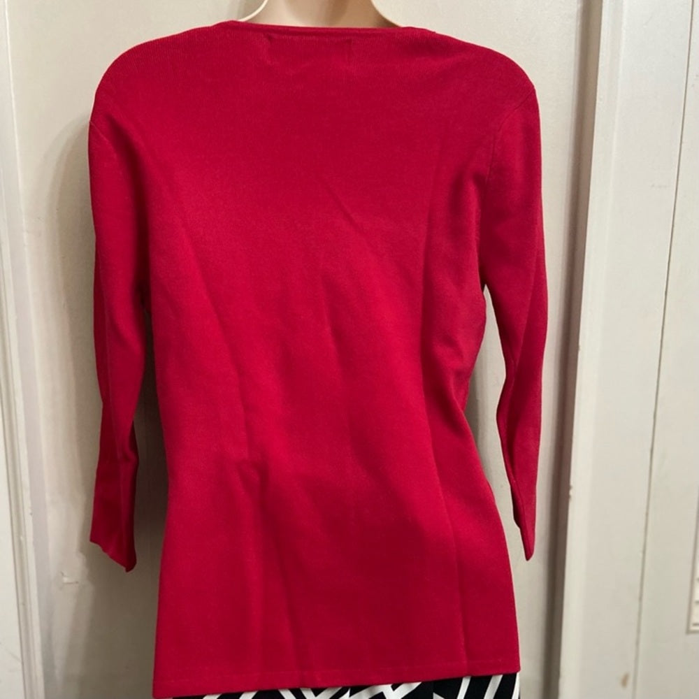 Sag Harbor Ted 3/4 Sleeves Blouse (M)