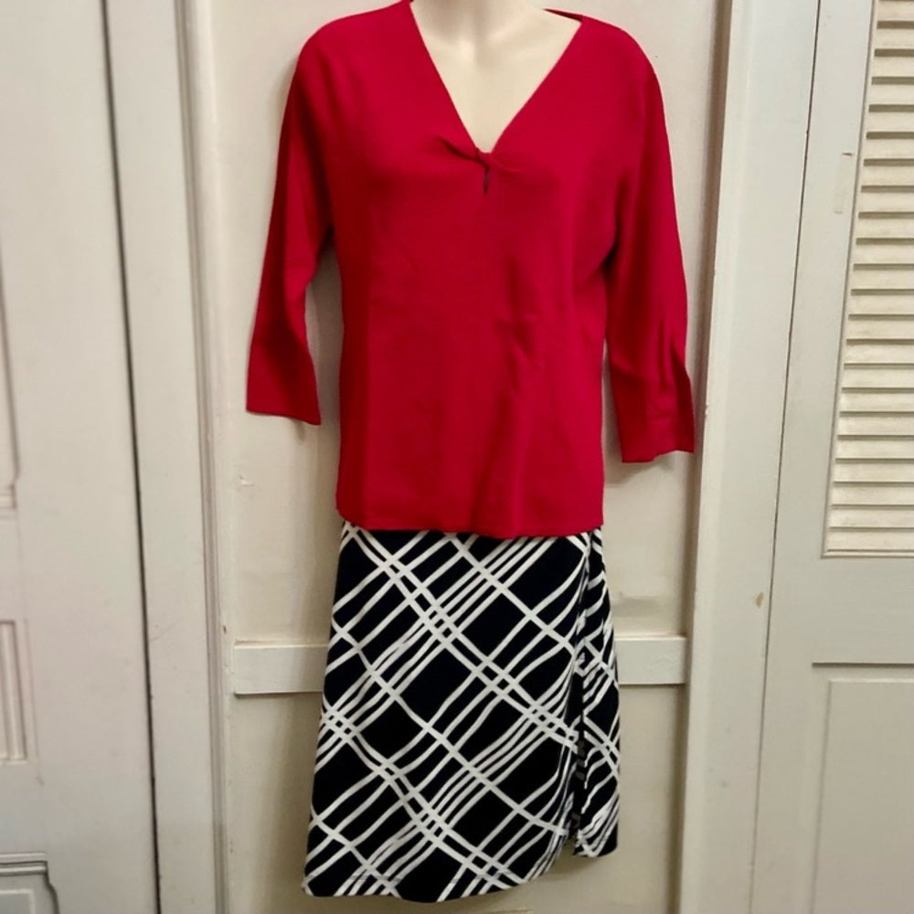 Sag Harbor Ted 3/4 Sleeves Blouse (M)