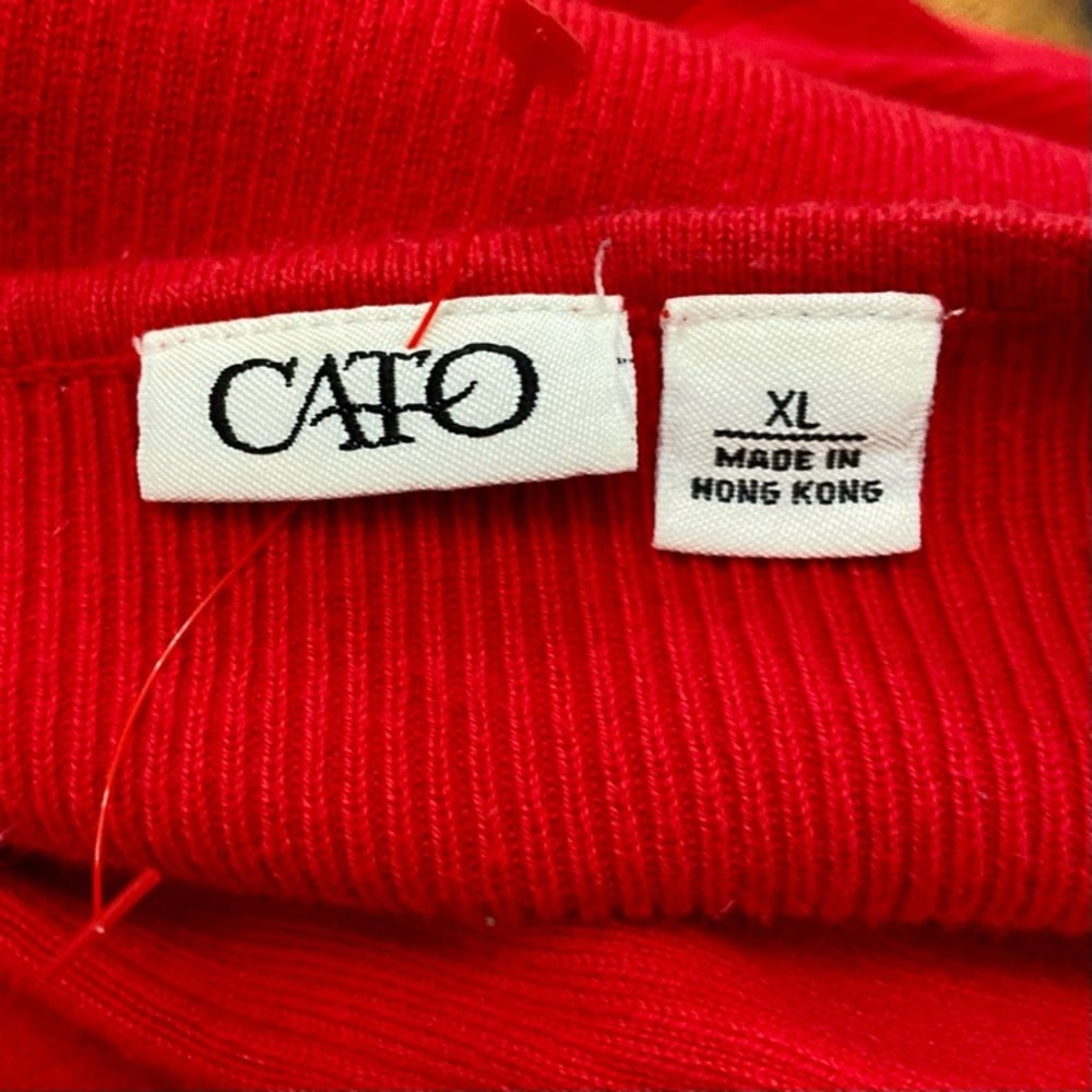 Cato Red Pullover Sweater (XL)