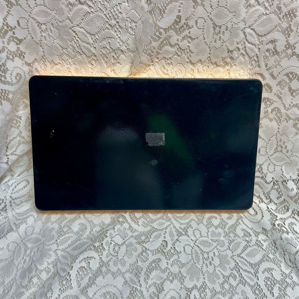 Vintage Polychrome Blue Willow GoldServing Wooden Tray- 12in x 9.5in x 3.5in