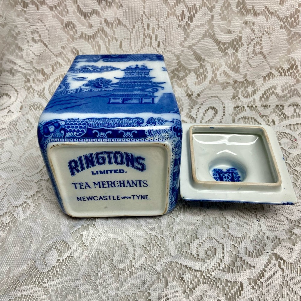 Vintage, Rare Blue Willow Canister- Flour, Sugar or Cookie Jar