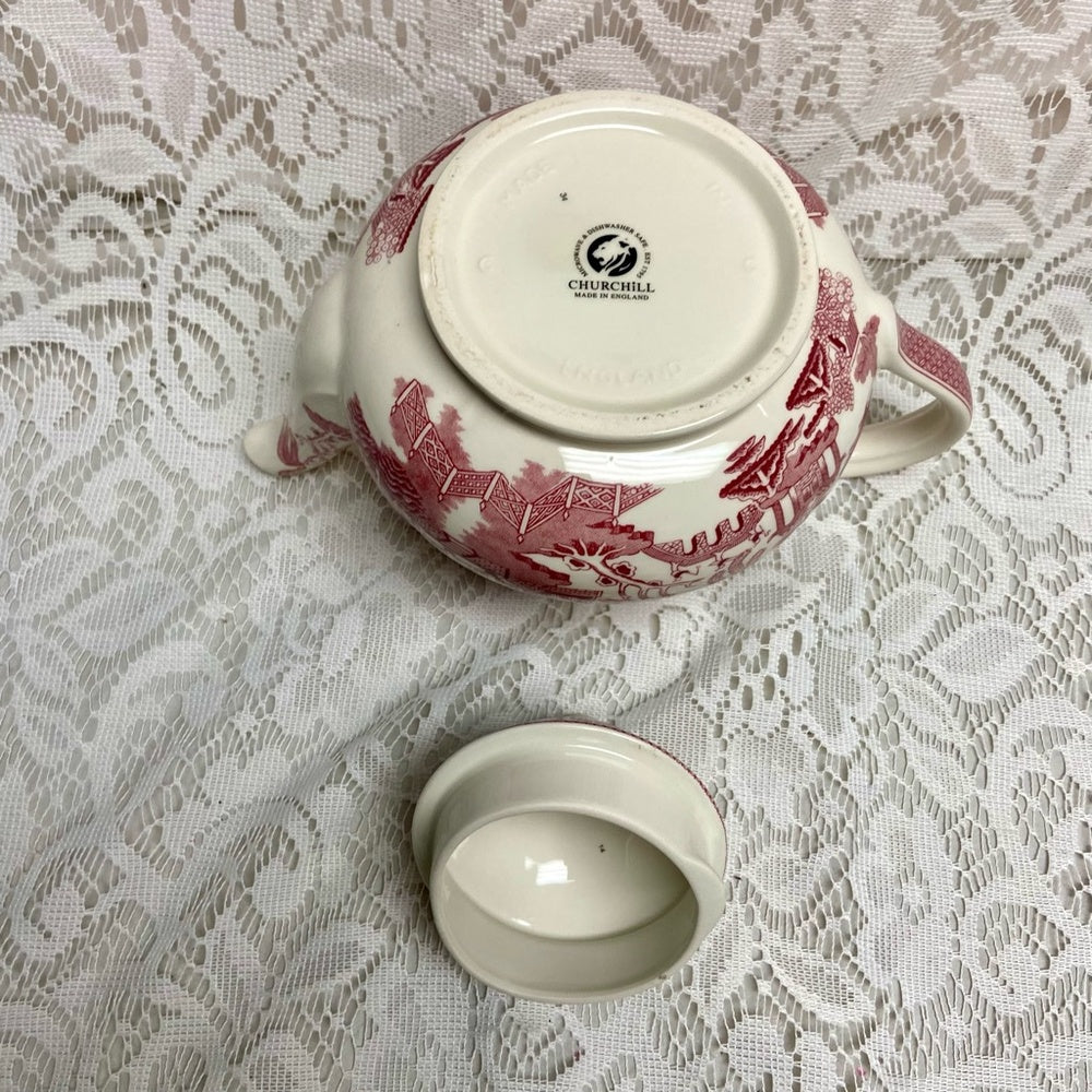 Vintage, Churchill 10pc Red Willow -Tea Set
