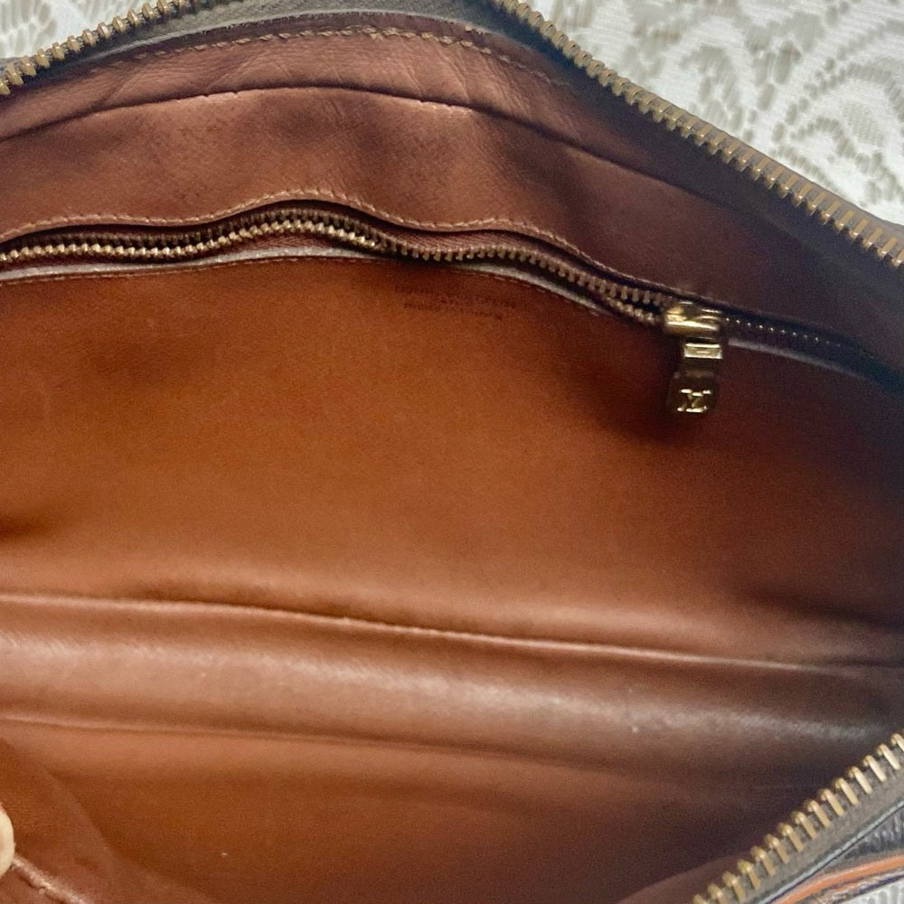 Authentic Louis Vuitton Mono Leather Trocadero Wristlet 10in x 6in x 1.75in