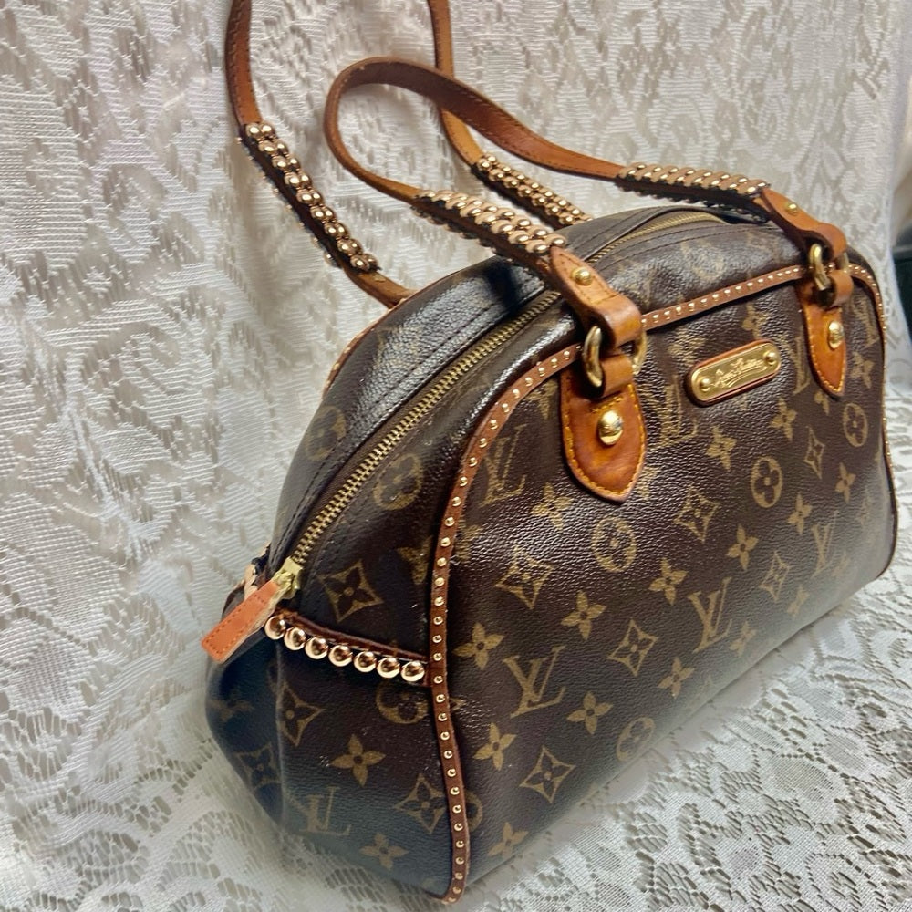 Vintage, Louis Vuitton Brown Mono Canvas Shoulder Bag