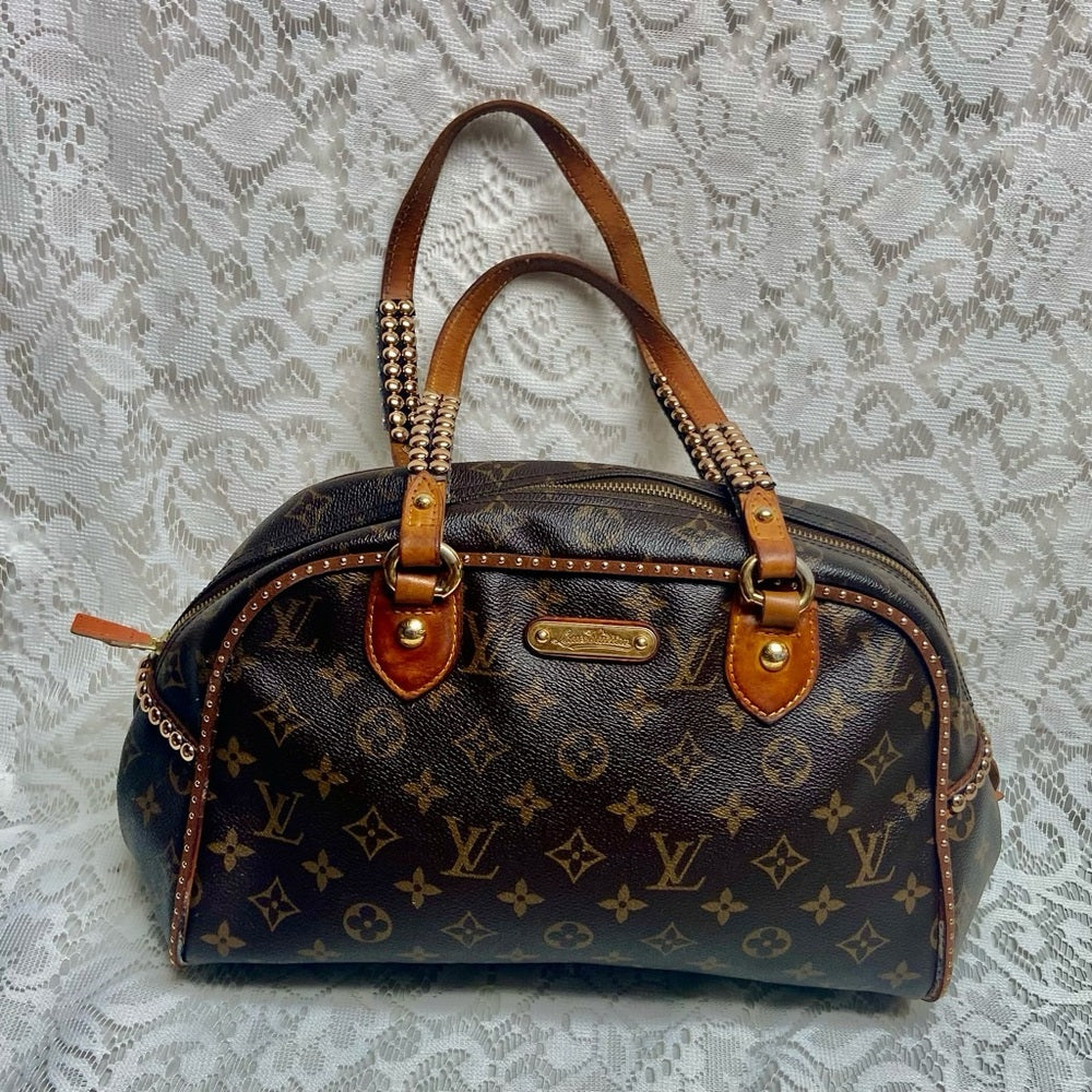 Vintage, Louis Vuitton Brown Mono Canvas Shoulder Bag