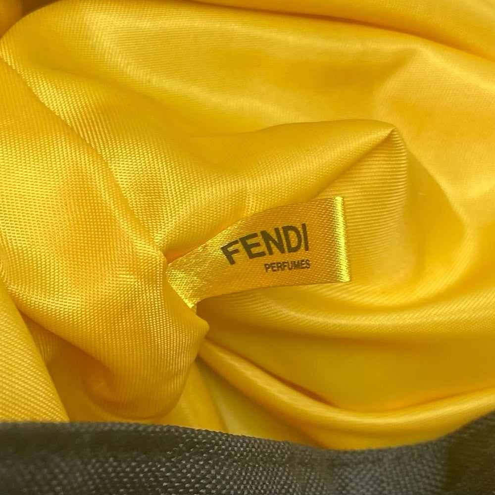 Vintage , Fendi Black -Gold Canvas Tote Hand Bag 14in x 12in x 4in