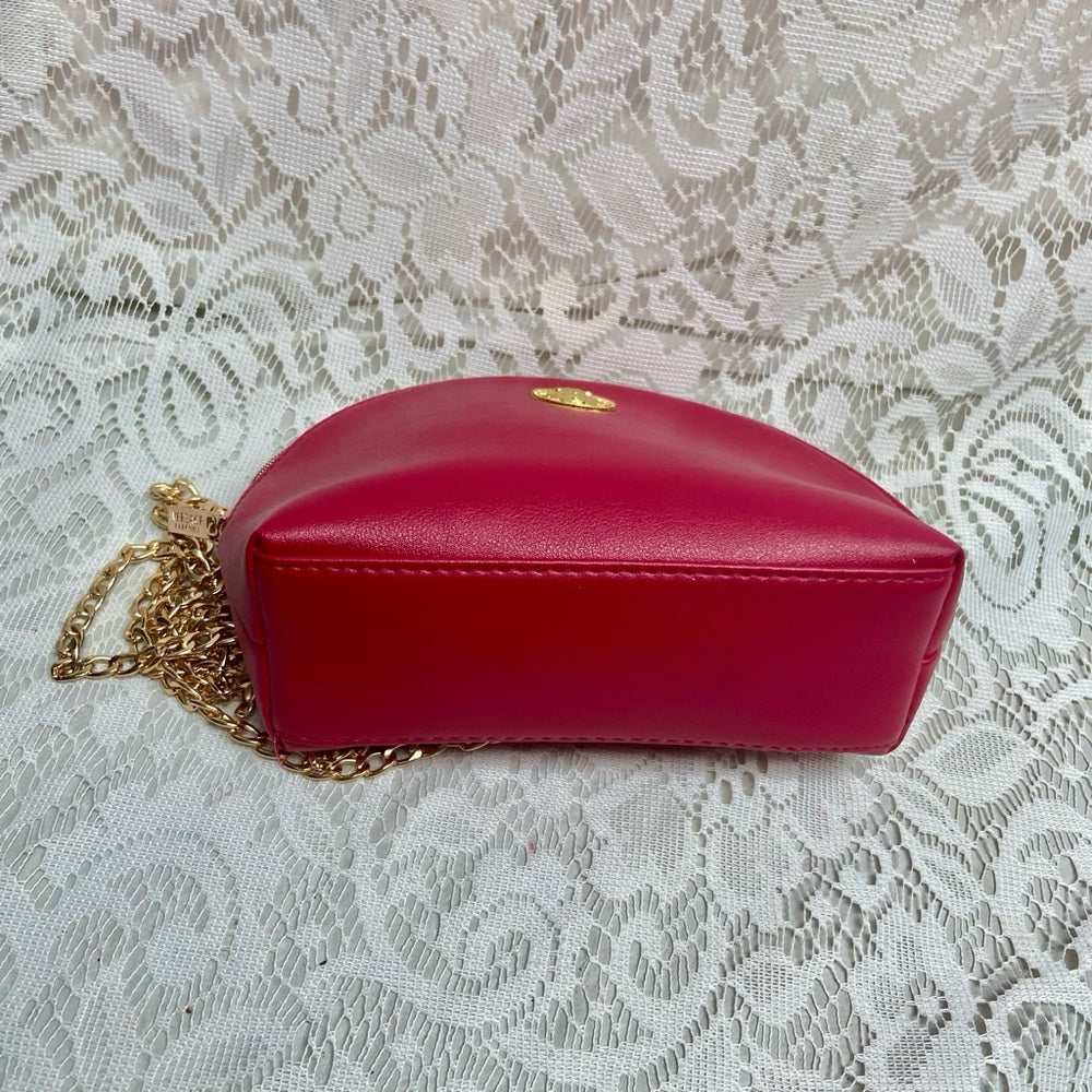 Versace Dark Pink-Red Pouch -Crossbody Bag 7.5in x 6in x 2.5in