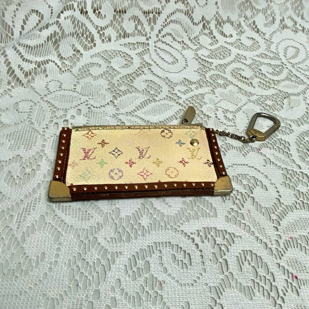 Louis Vuitton White- MultiColor Mono Coin Key Case