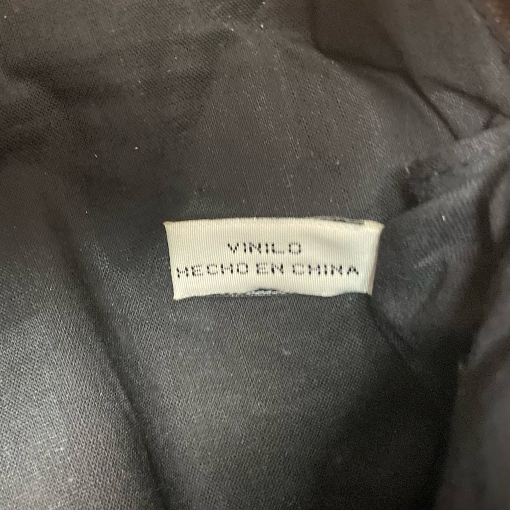 Vintage, Vinilo Gold Woven Leather Crossbody Bag (9in x 7in x 3in)