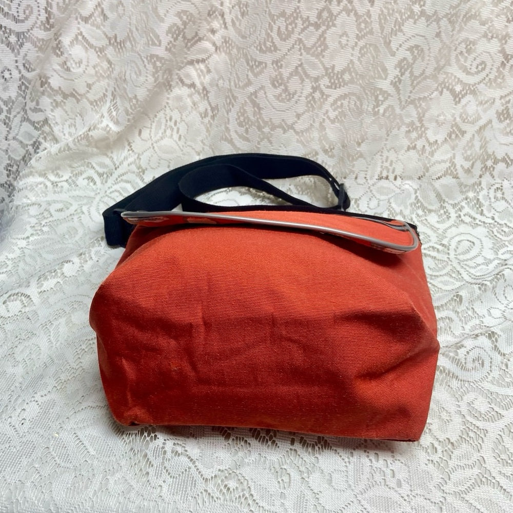 Vintage Orange Messenger Crossbody Bag 11in x 9in x 5in