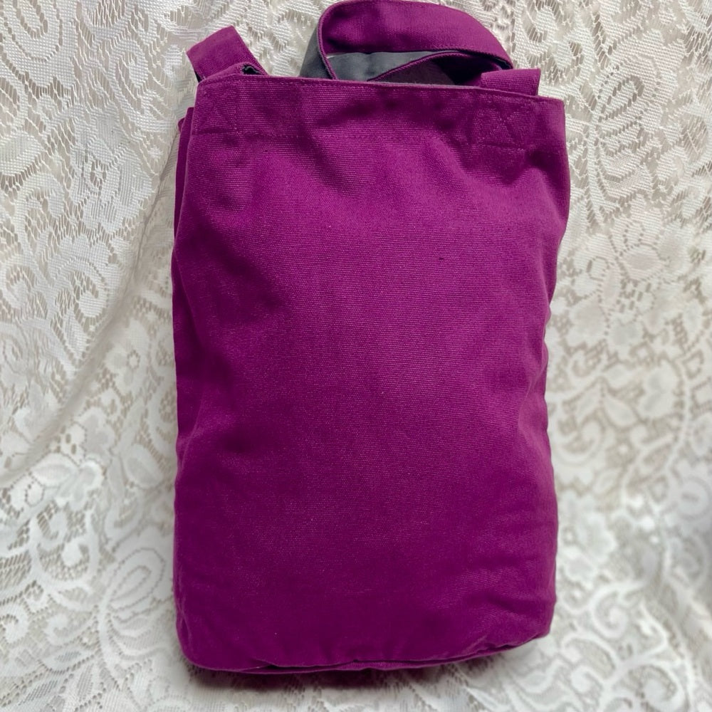 Juicy Couture Reversible Fuchsia-Gray Tote Handbag 14in x 10in x 5in