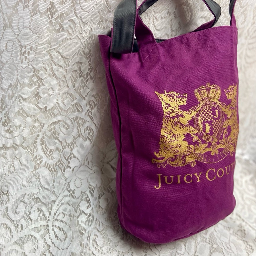 Juicy Couture Reversible Fuchsia-Gray Tote Handbag 14in x 10in x 5in