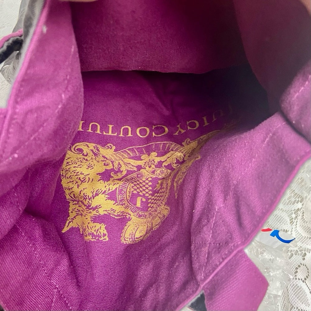 Juicy Couture Reversible Fuchsia-Gray Tote Handbag 14in x 10in x 5in