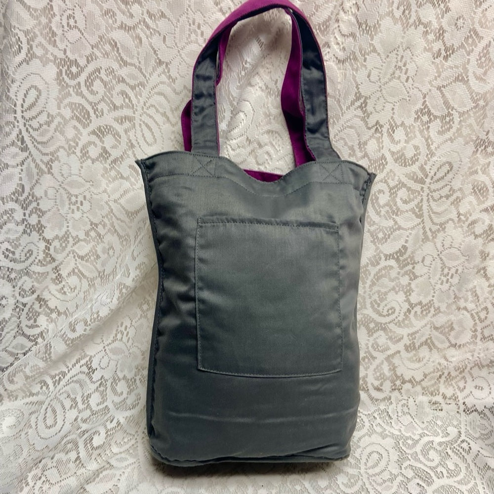Juicy Couture Reversible Fuchsia-Gray Tote Handbag 14in x 10in x 5in