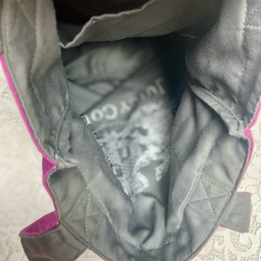 Juicy Couture Reversible Fuchsia-Gray Tote Handbag 14in x 10in x 5in