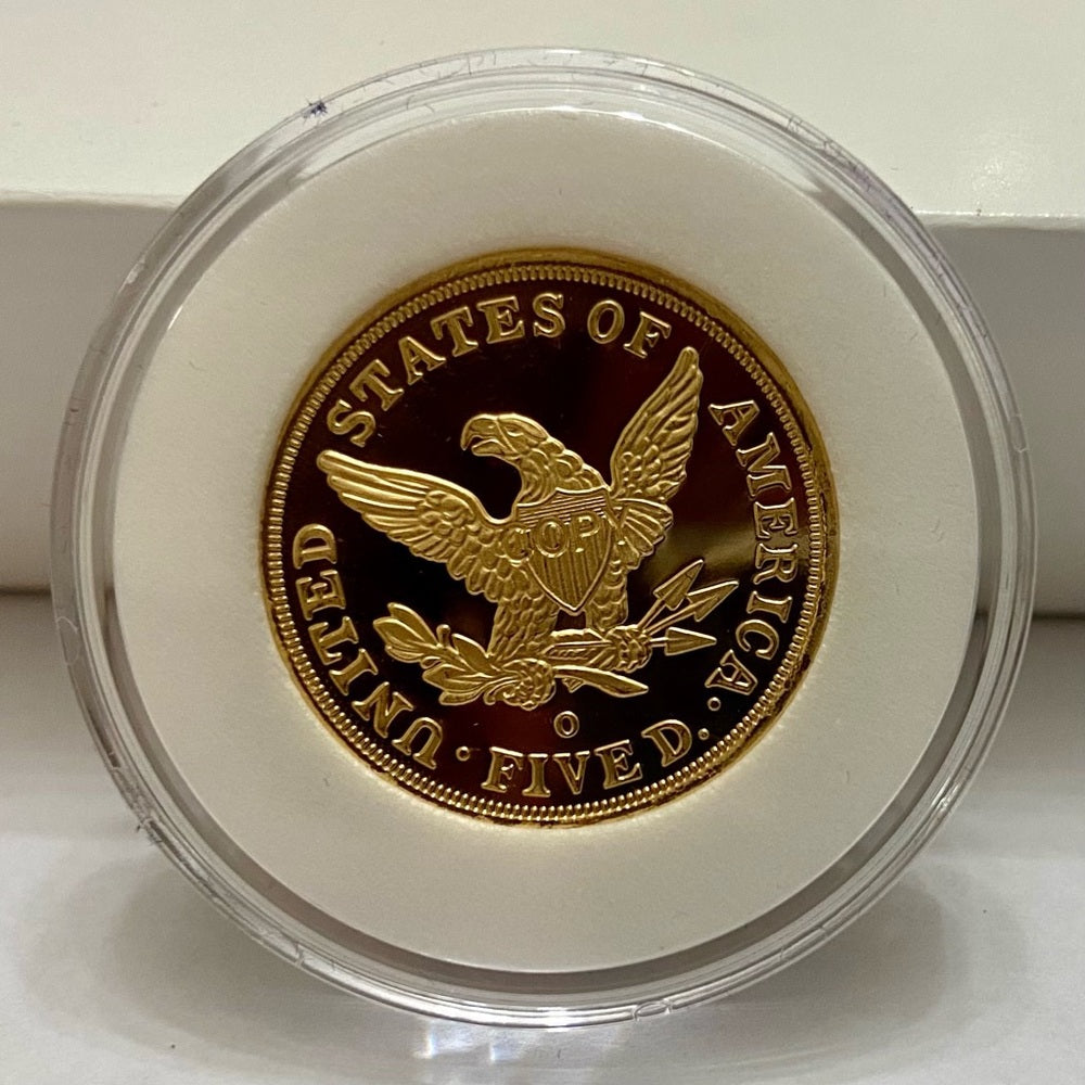 National Collectors Mint 1841, $5.00 Tribute Gold Plated Coin