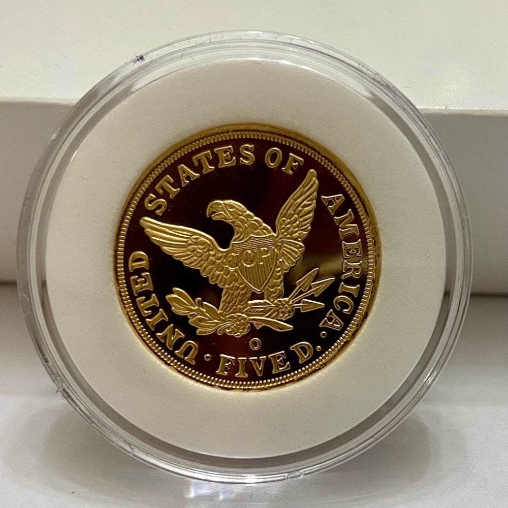 National Collectors Mint 1841, $5.00 Tribute Gold Plated Coin
