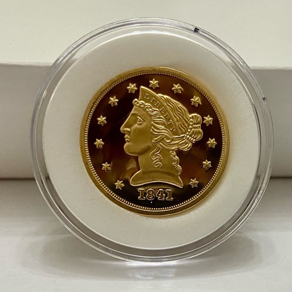 National Collectors Mint 1841, $5.00 Tribute Gold Plated Coin
