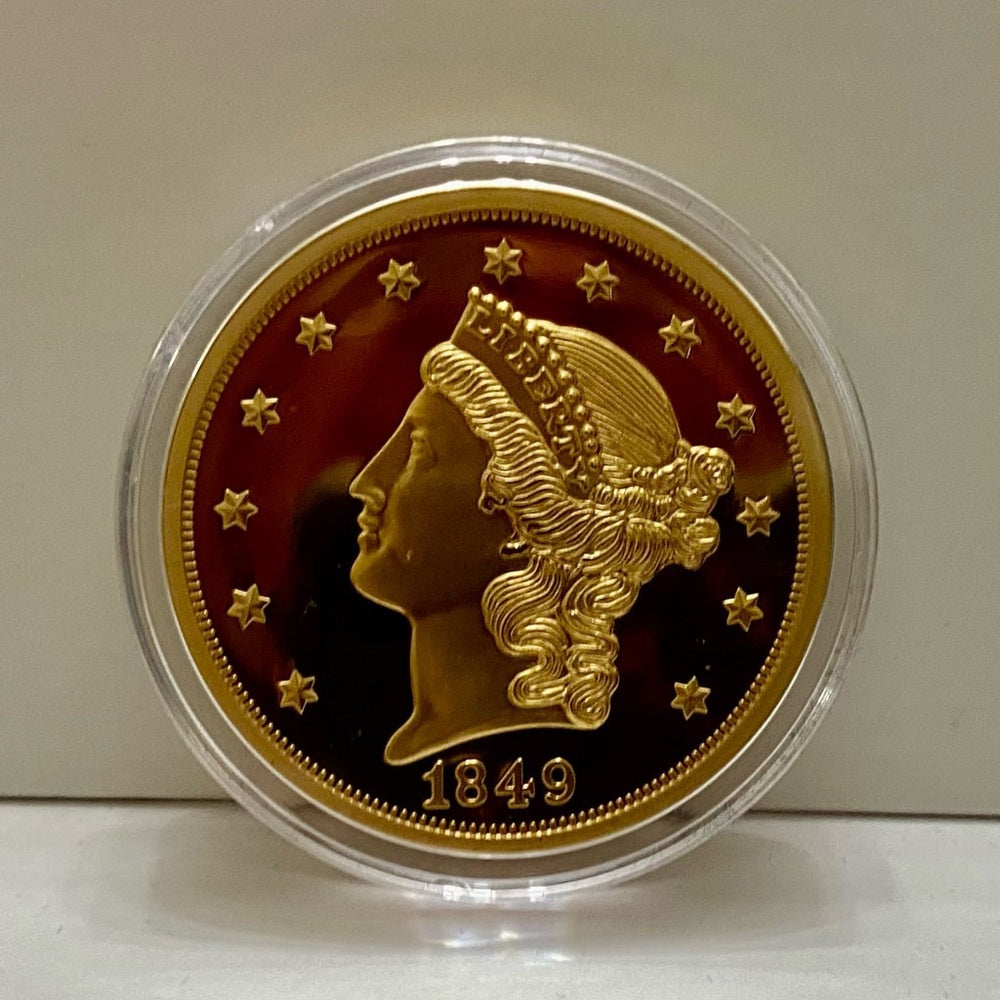 National Collectors Mint, 1849, $20.00 Tribute Gold Plated Coin