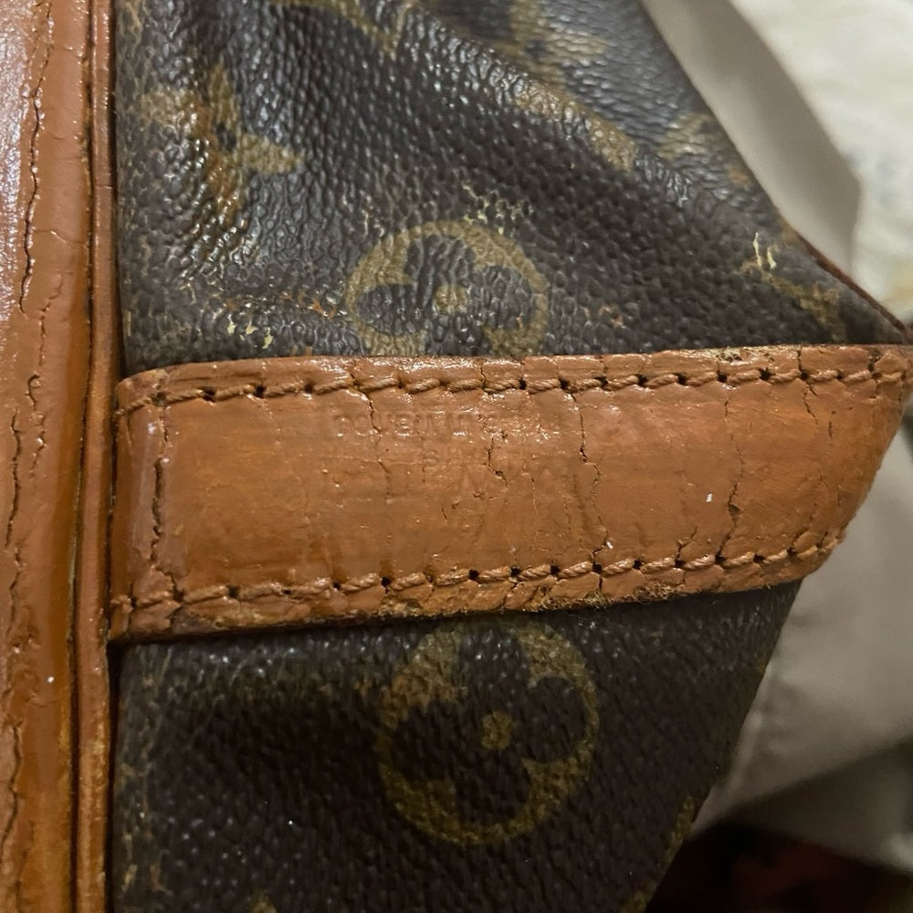 Louis Vuitton Brown Mono GM Bucket Draw String