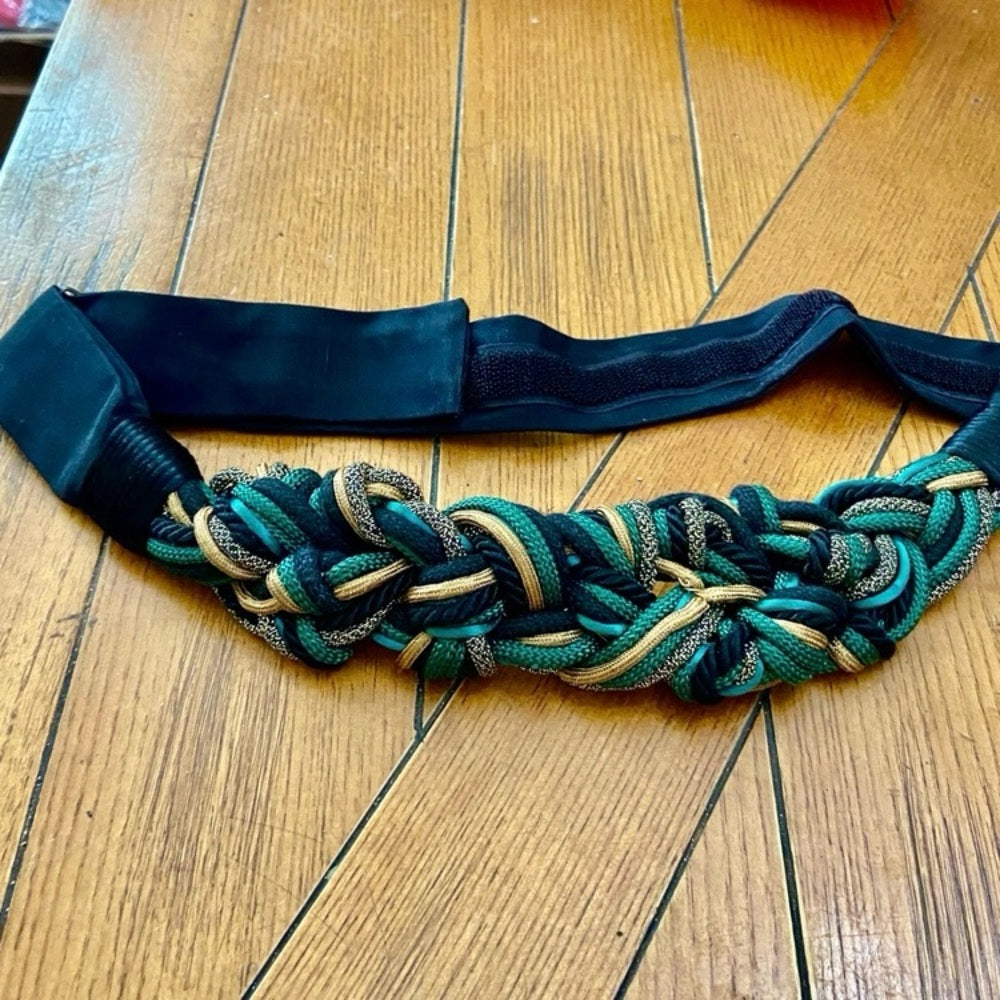 Green Corded Elastic Belt (M-L)